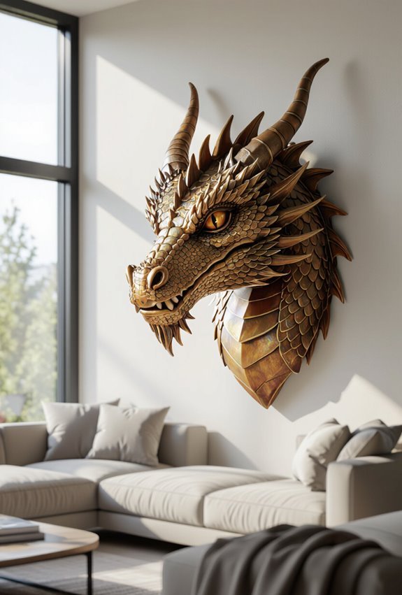 bold fantasy dragon focal point