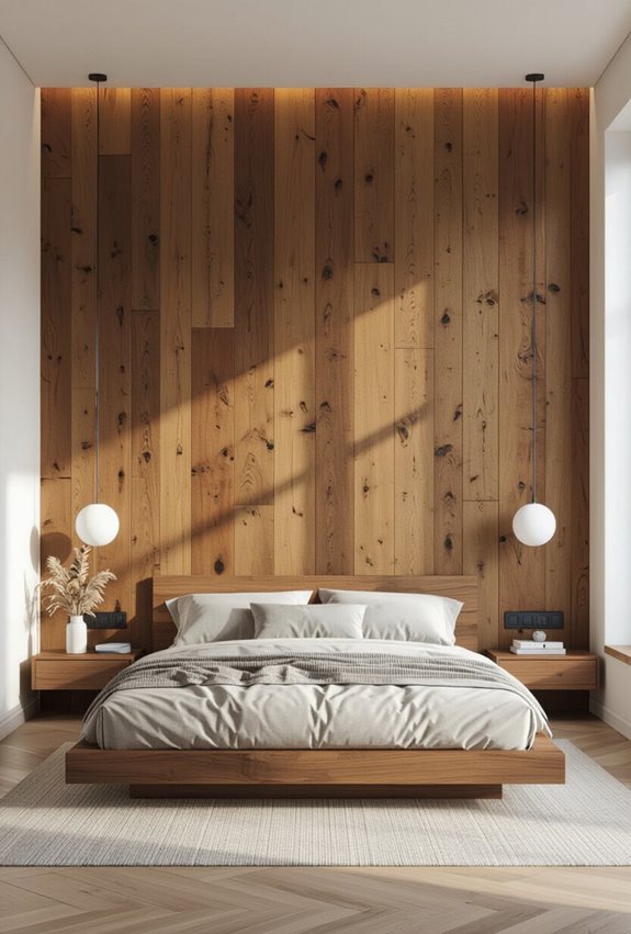 bold floor to ceiling wood