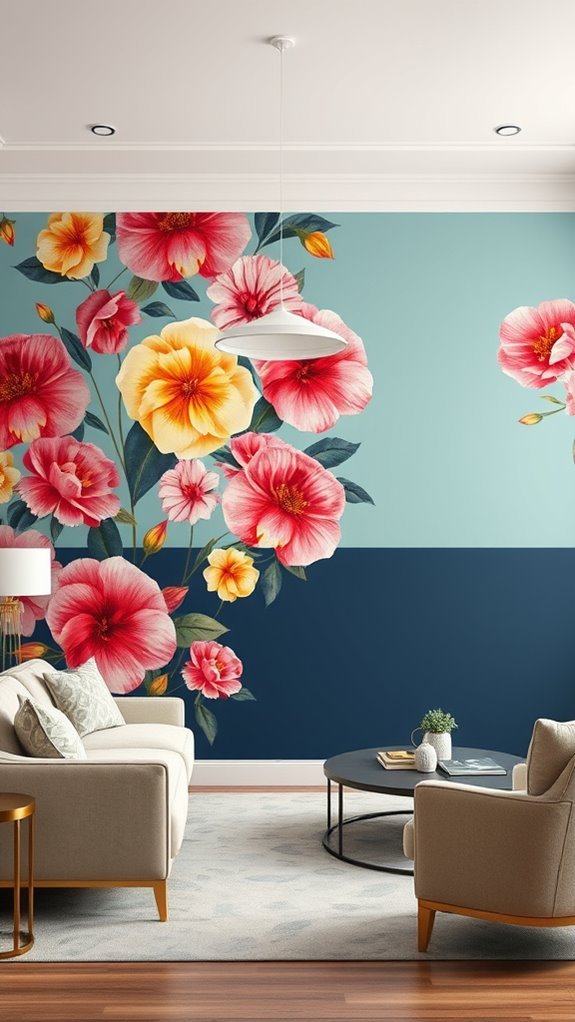 bold floral color pairing