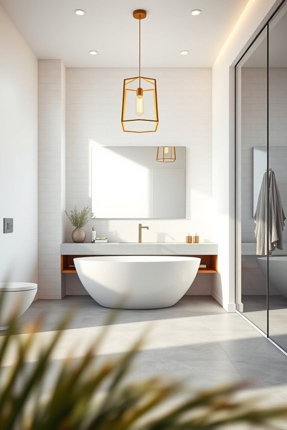 bold functional bathroom lighting