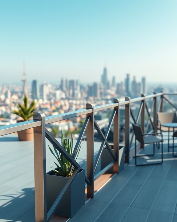 bold geometric balcony designs