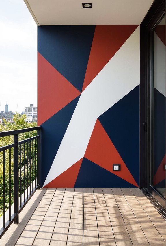 bold geometric balcony makeover