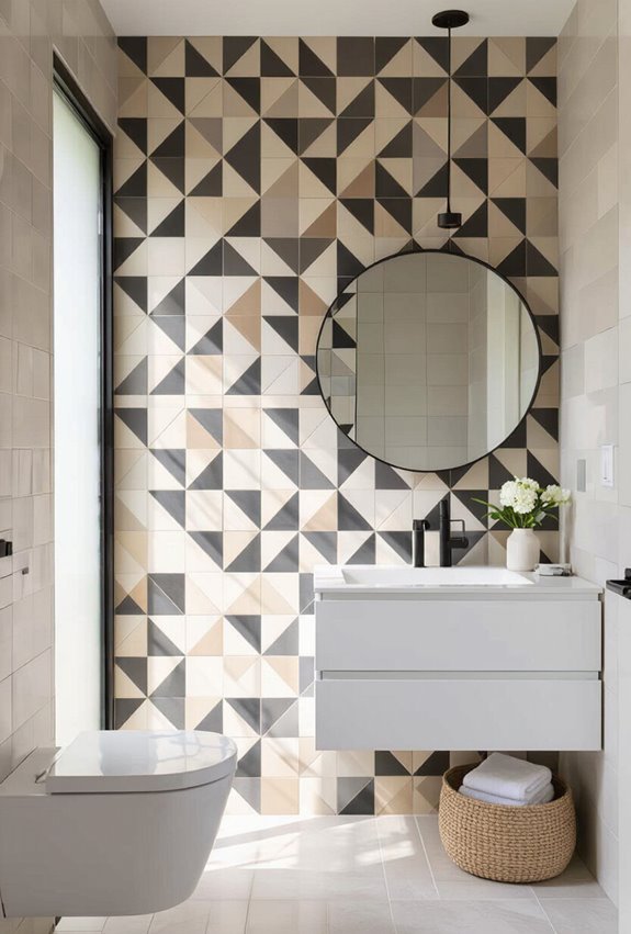 bold geometric ceramic statement