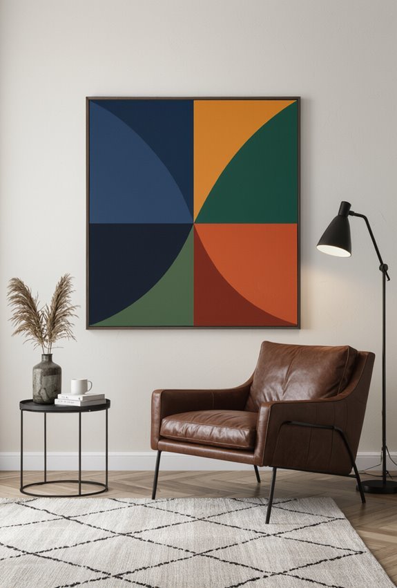 bold geometric color blocked canvases