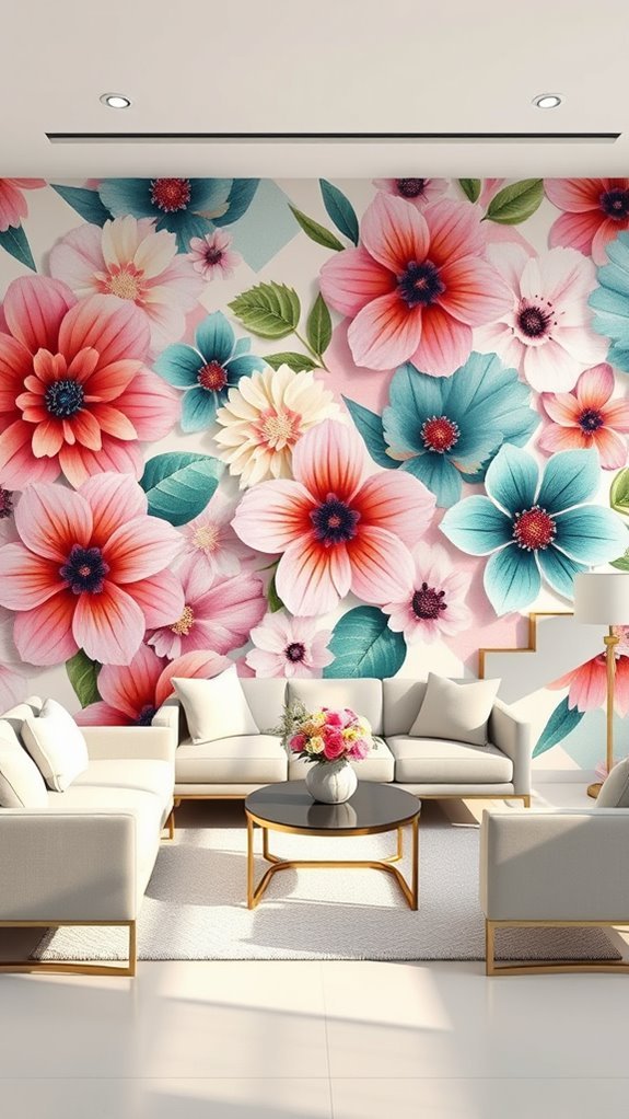 bold geometric floral designs
