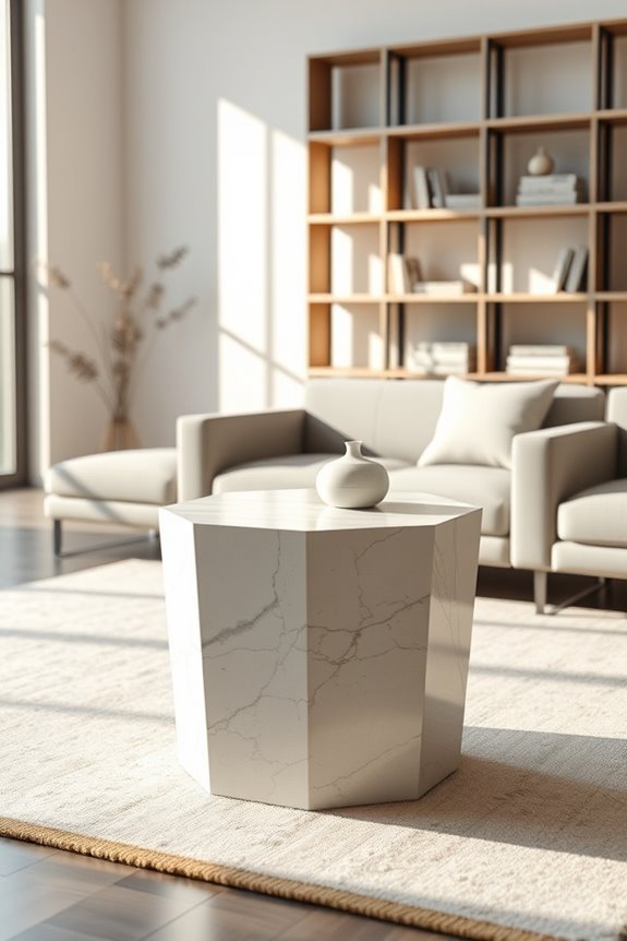 bold geometric side tables