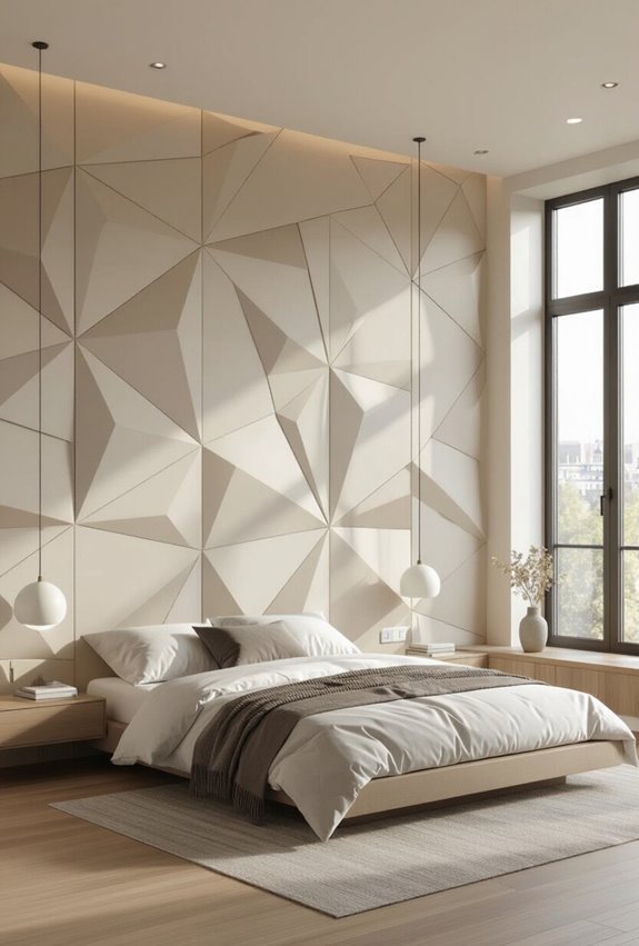 bold geometric textured wall panels