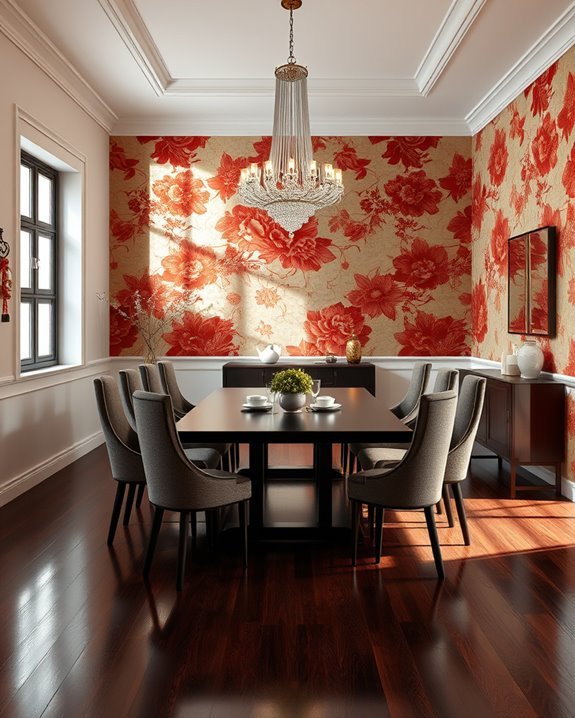 bold geometric wallpaper statement