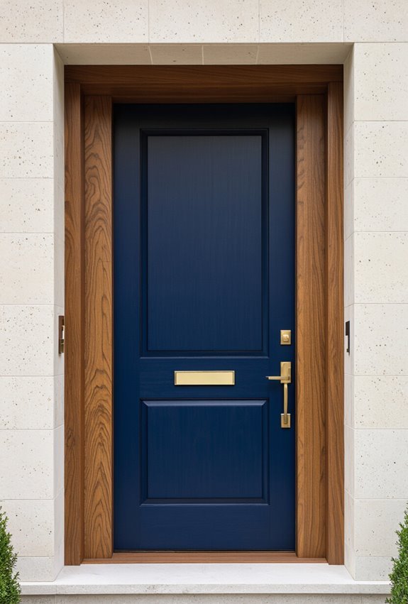 bold glossy painted wooden door