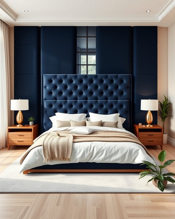 bold headboard creates impact