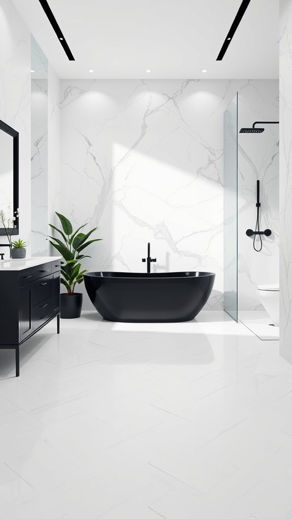 bold high contrast bathroom designs