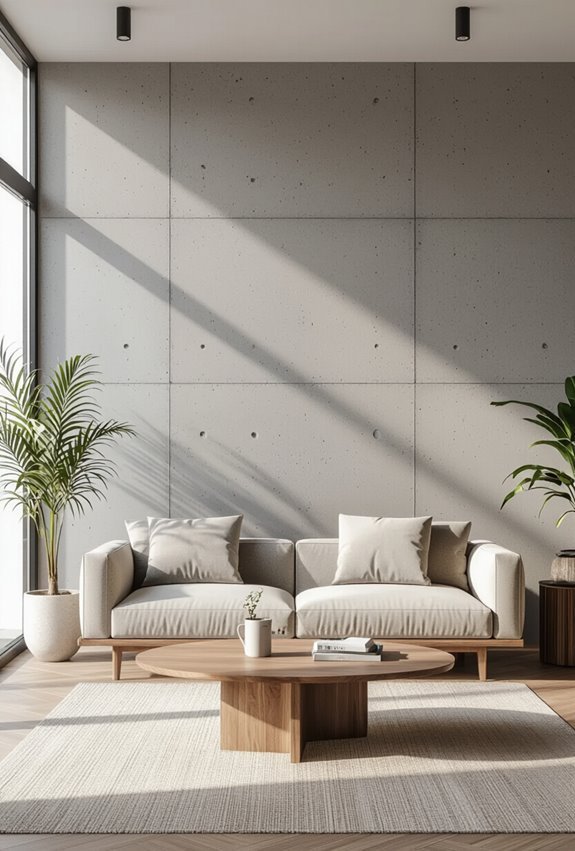 bold industrial concrete accent