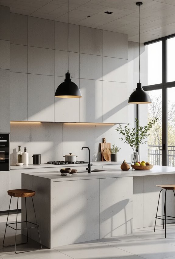 bold industrial textured durable cabinetry