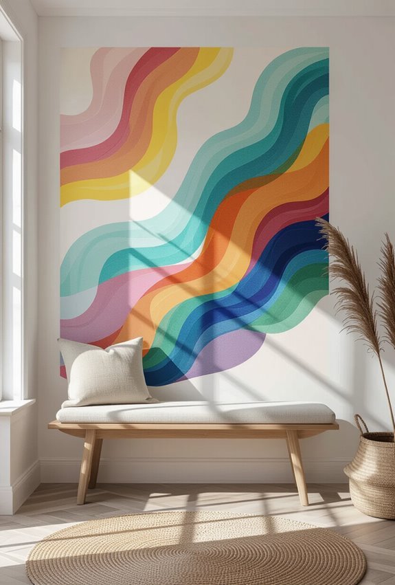 bold interactive welcome mural