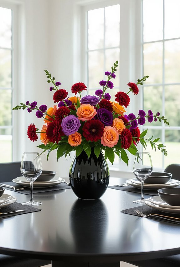 bold jewel toned oversized blooms