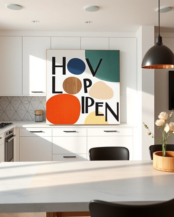 bold kitchen typography signs