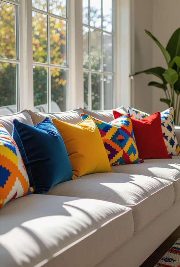 bold mix and match pillows