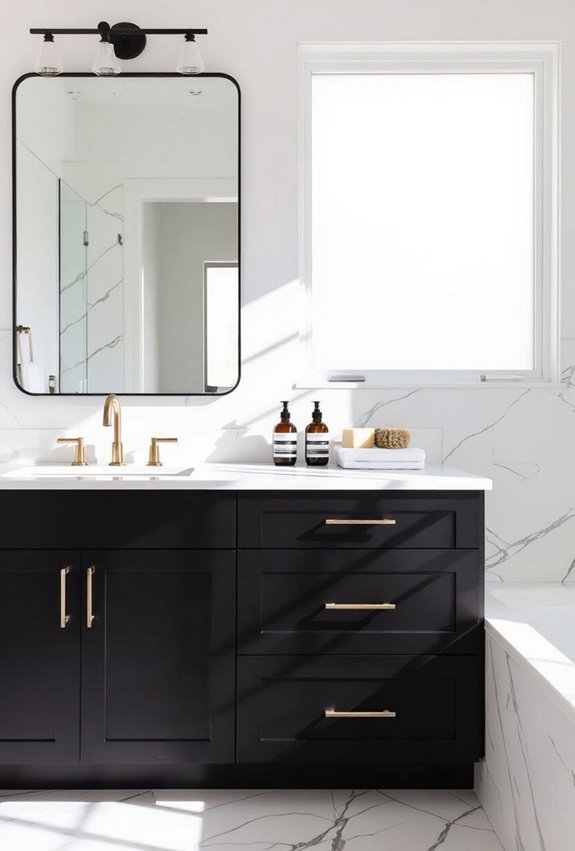 bold modern bathroom contrast