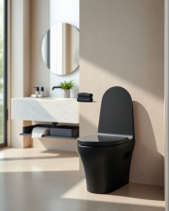 bold modern black toilets