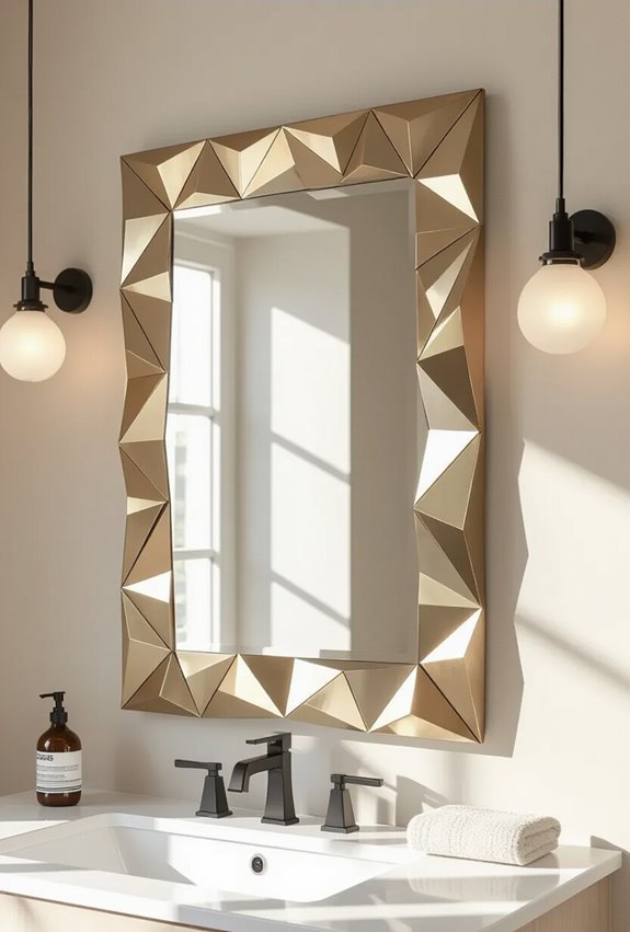 bold modern geometric mirror