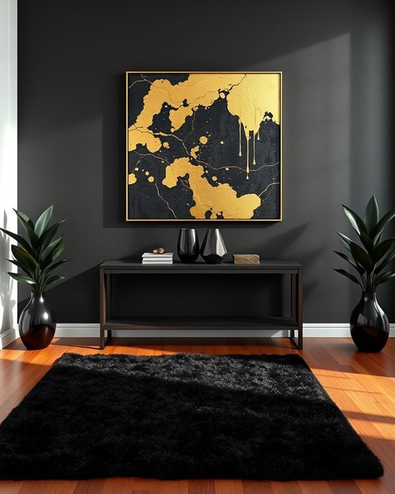 bold monochromatic wall art