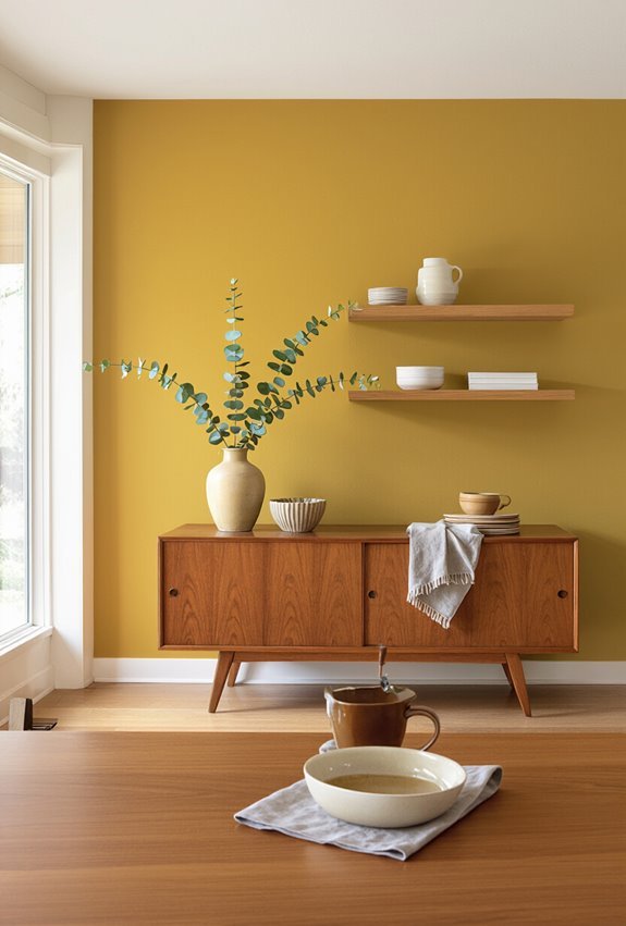 bold mustard accent focalpoint