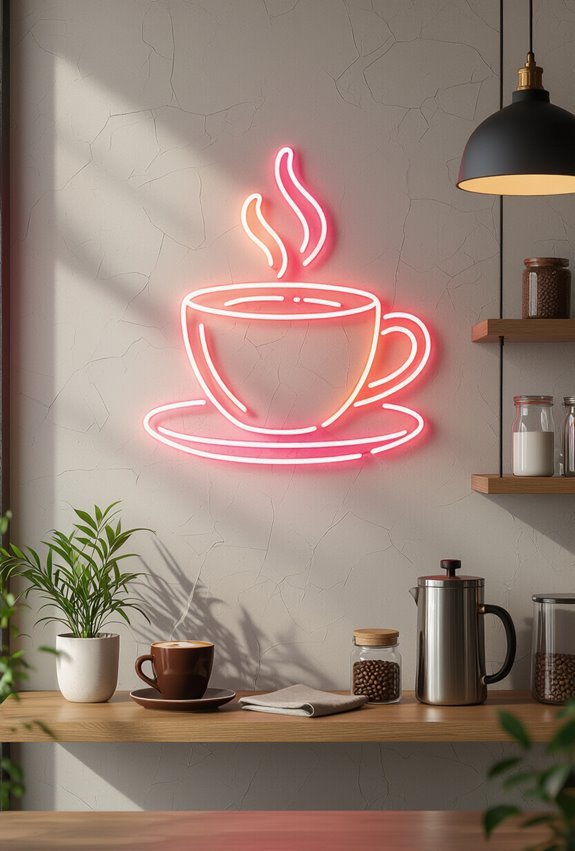 bold neon coffee signs