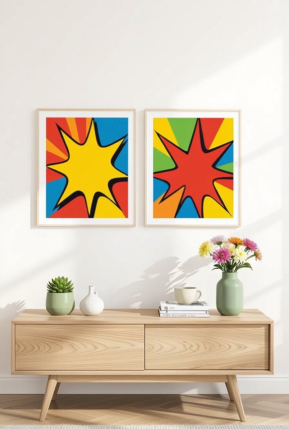 bold neon pop art