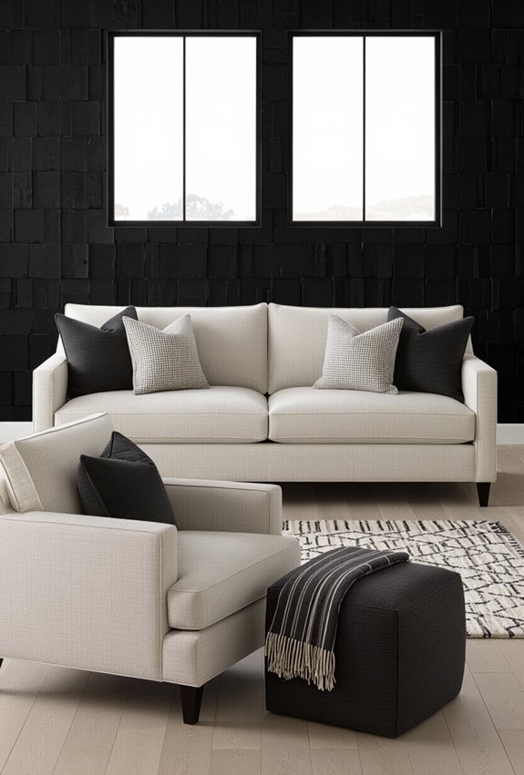 bold neutrals with metallic accents