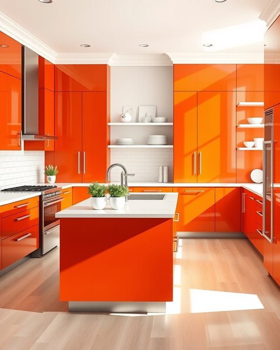 bold orange and white