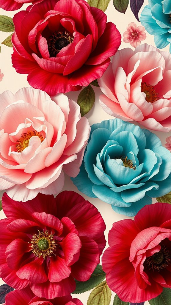 bold oversized floral designs