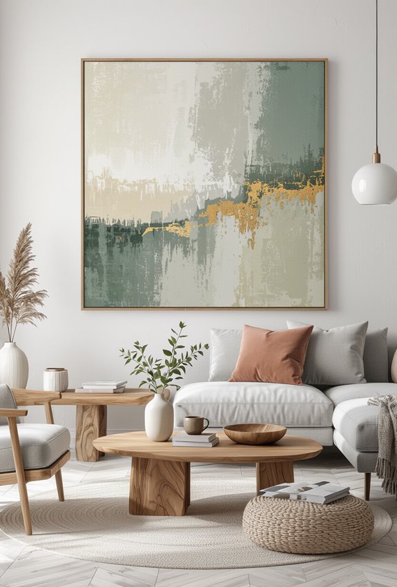bold oversized focal wall art