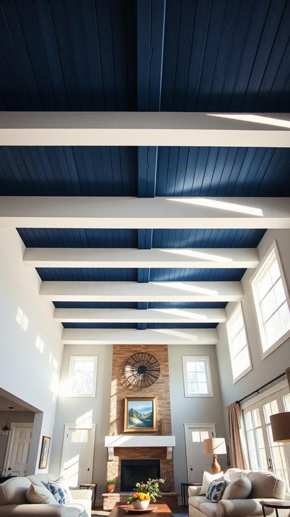 bold painted beam design