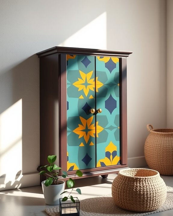 bold painted cabinet designs