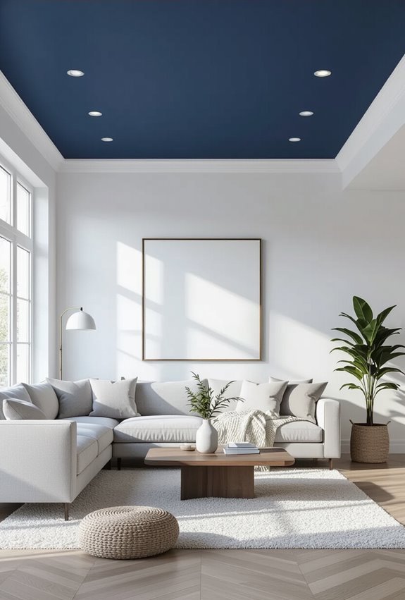 bold painted ceiling focal point