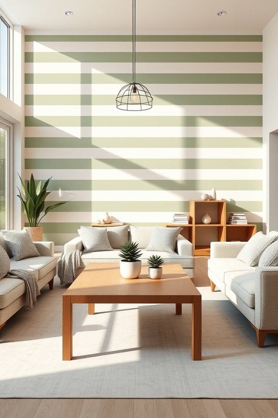 bold painted stripe accents