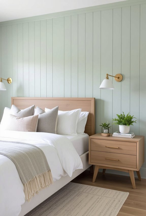 bold painted wooden accent wall