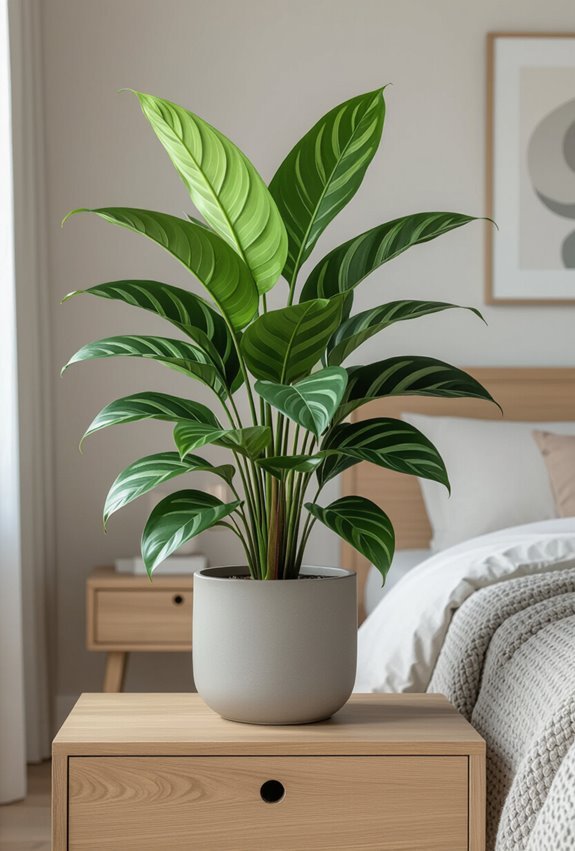 bold patterned humidity loving calathea