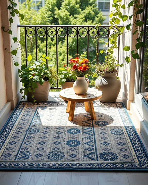 bold patterned outdoor rugs