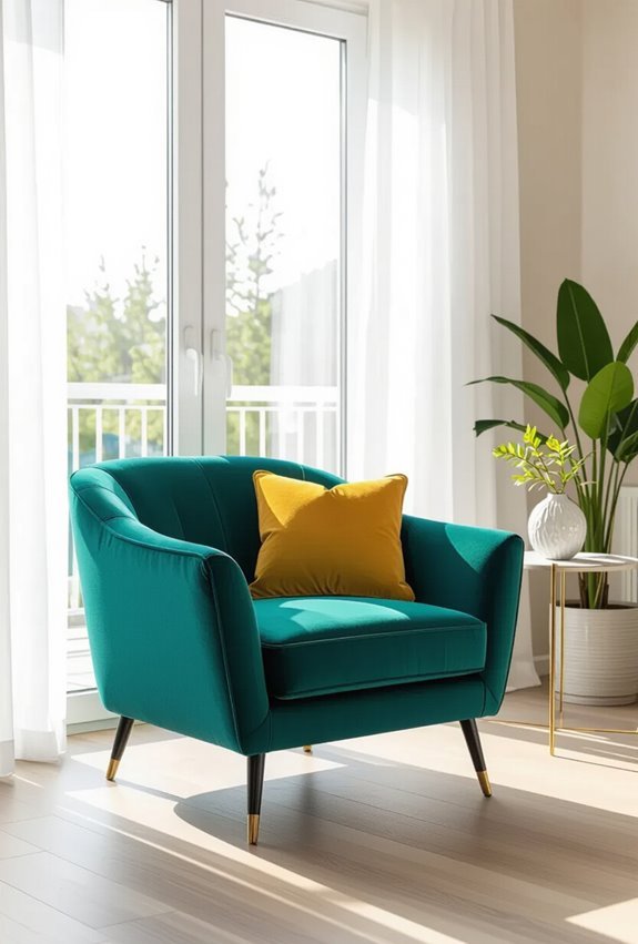 bold patterned statement accent chair