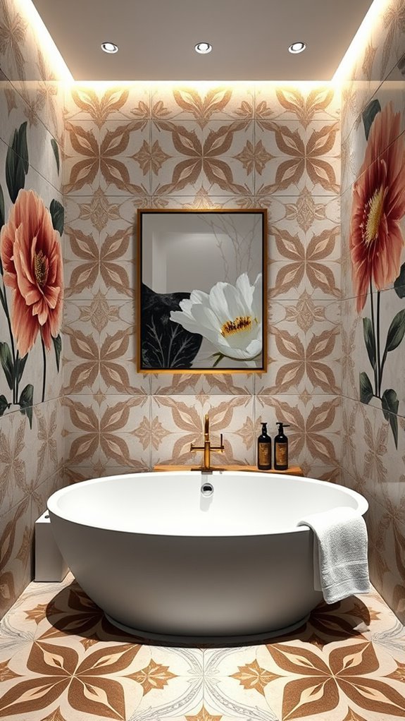 bold patterns elevate bathrooms