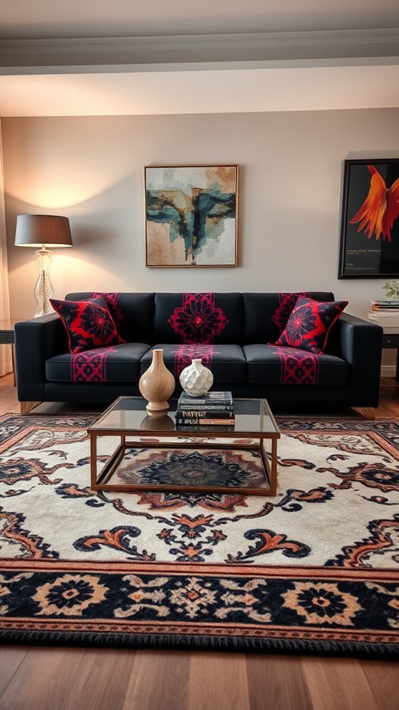 bold patterns enhance sofas