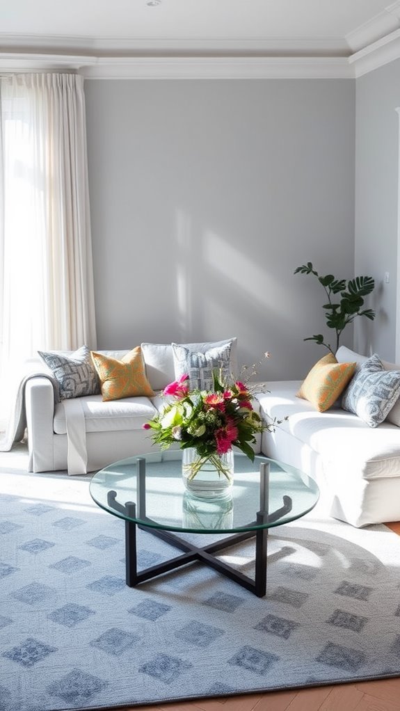 bold patterns in grey blue