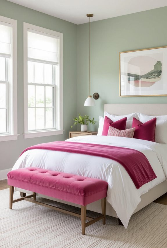 bold pinks serene sage