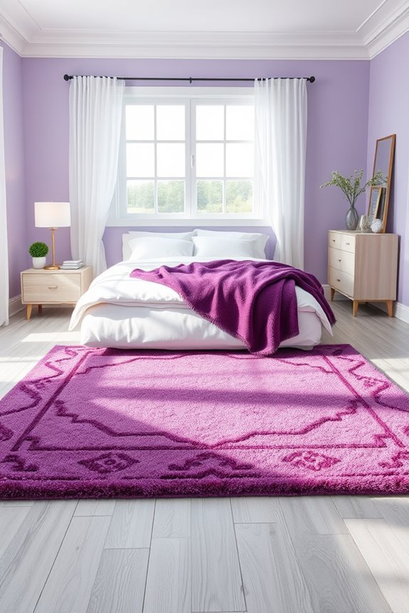 bold purple rug designs