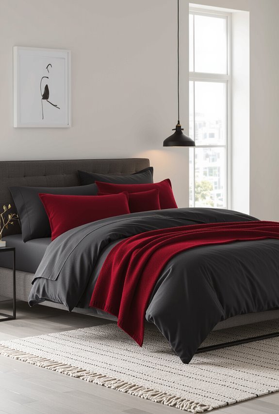 bold red charcoal drama