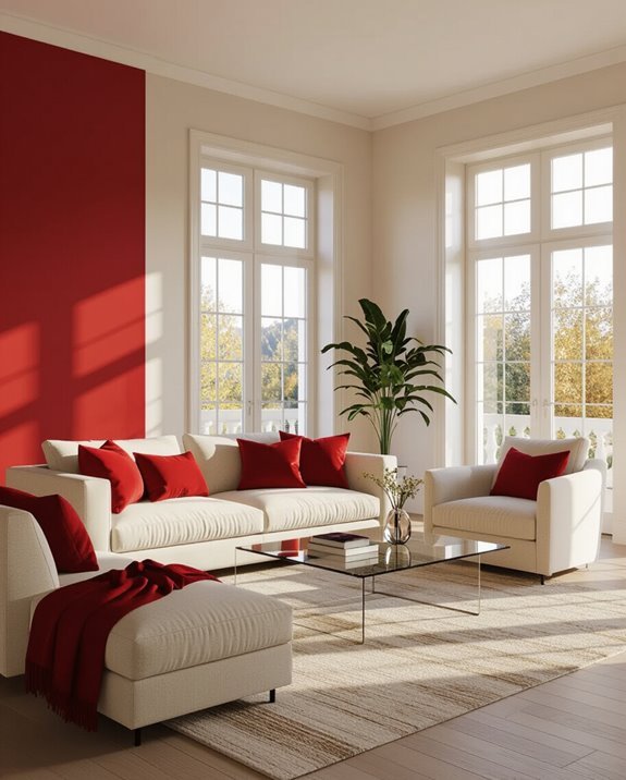 bold red cream combination