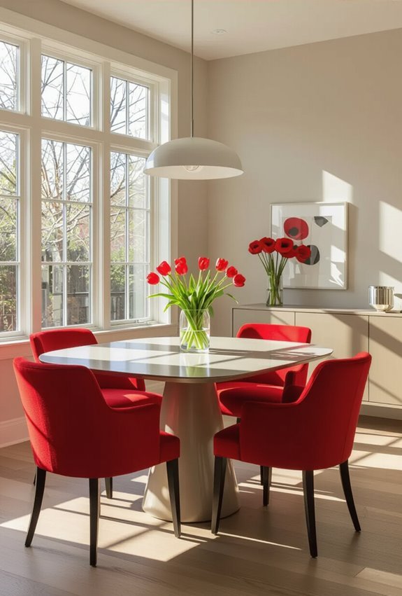 bold red dining energizer