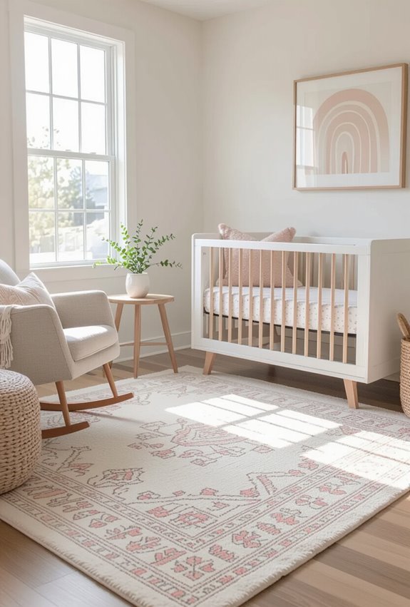 bold soft natural nursery rug