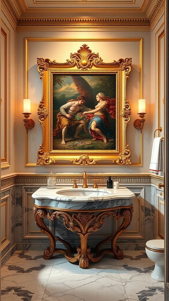 bold statement artwork enhances elegance